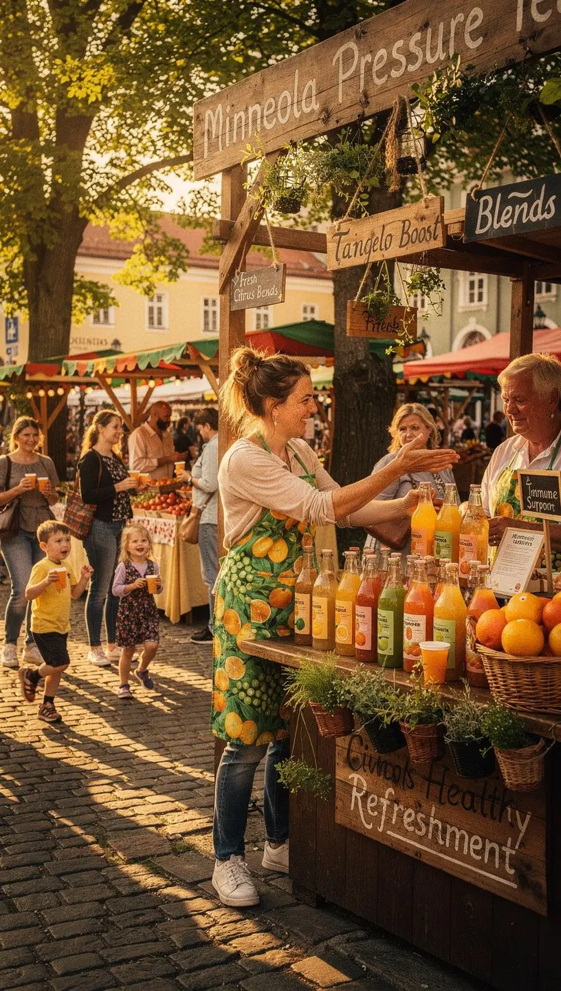 Žaliavų maišymas, skirtas kraujo spaudimui gerinti, su ryškiai oranžinėmis vaisių odelėmis.
