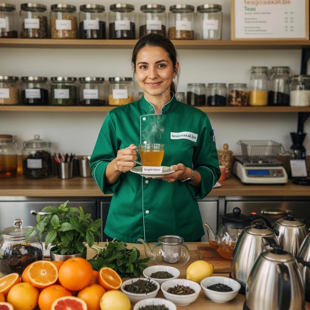Puodelis karštos arbatos su citrinos griežinėliais ir mėtomis